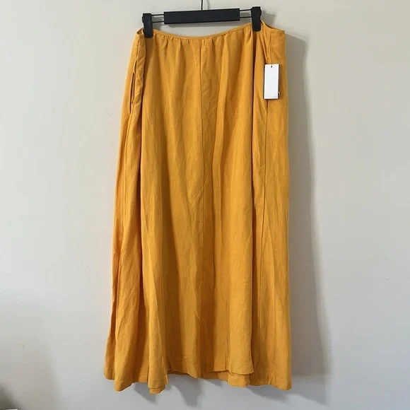 Astr The Label Marigold Divine Tie Waist Crop Top & Maxi Skirt Matching Set NEW - Picture 13 of 16